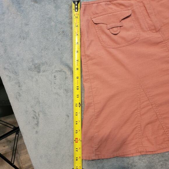 Ann Taylor LOFT Womens Mini Skirt Size 4P Rust Corduroy Utility Pockets preppy - Picture 6 of 7